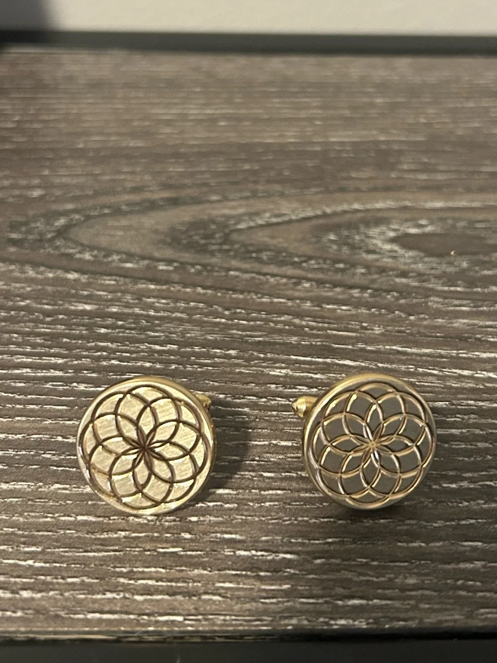Spirograph cufflinks